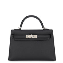 将图像加载到图库查看器中,HERMES Mini Kelly 2 Black Epsom