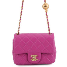将图像加载到图库查看器中,CHANEL Mini Matelasse Cocoball ChainShoulder Bag PurpleAS1786 Lambskin