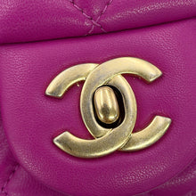 将图像加载到图库查看器中,CHANEL Mini Matelasse Cocoball ChainShoulder Bag PurpleAS1786 Lambskin