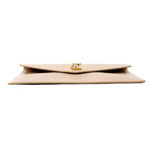 Load image into Gallery viewer, SAINT LAURENT PARIS Uptown Pouch Dark Beige5657391GF0J2721 Grain de Poudre Embossed Leather