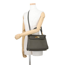 Load image into Gallery viewer, HERMES Kelly Retourne Vert Dogri Togo Leather Size 28