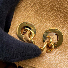 Load image into Gallery viewer, CHANEL Jumbo Matelasse ChainShoulder Bag BeigeA04412 Caviar Leather Size 30