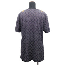 将图像加载到图库查看器中,LOUIS VUITTON Monogram Mahina ChainShoulder TShirt Size M Navy1ABCC8 Cotton100%