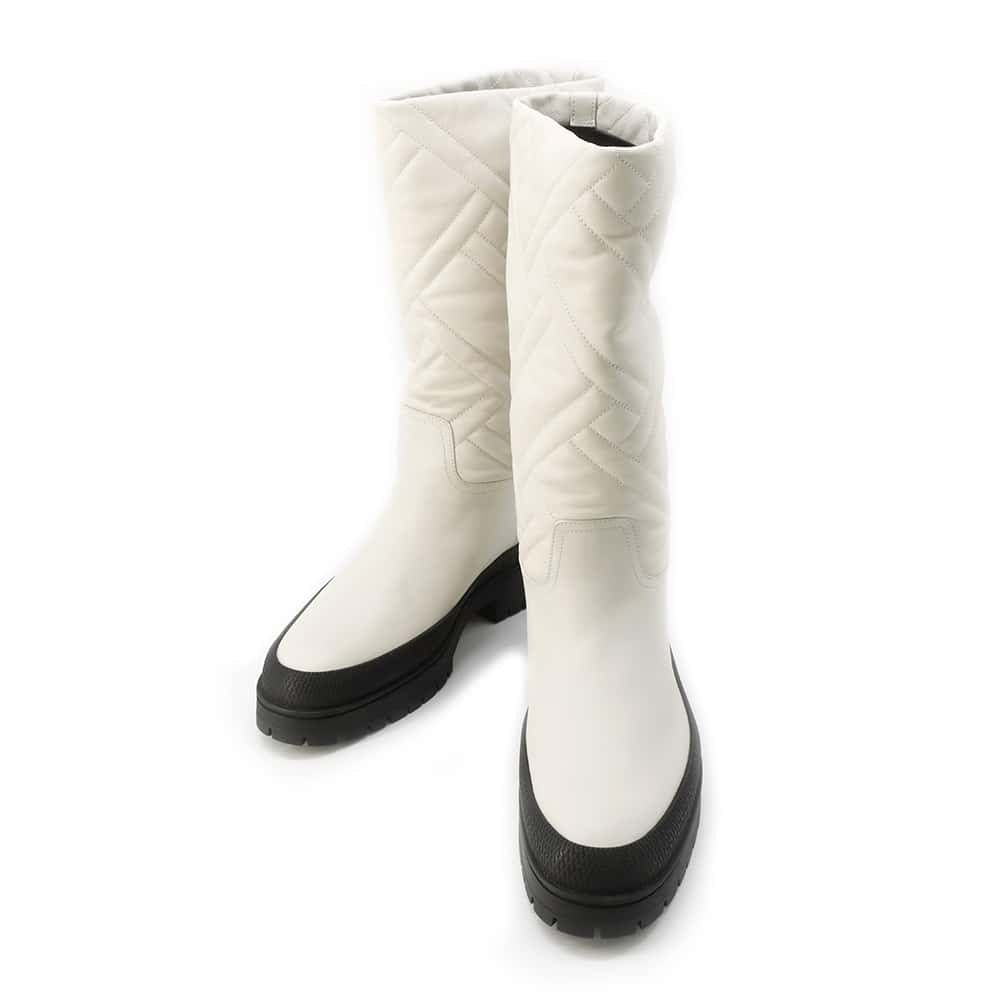 HERMES Fuji Exlibris Boots Ivory/Black Calf Leather Rubber Size 38– GALLERY  RARE Global Online Store