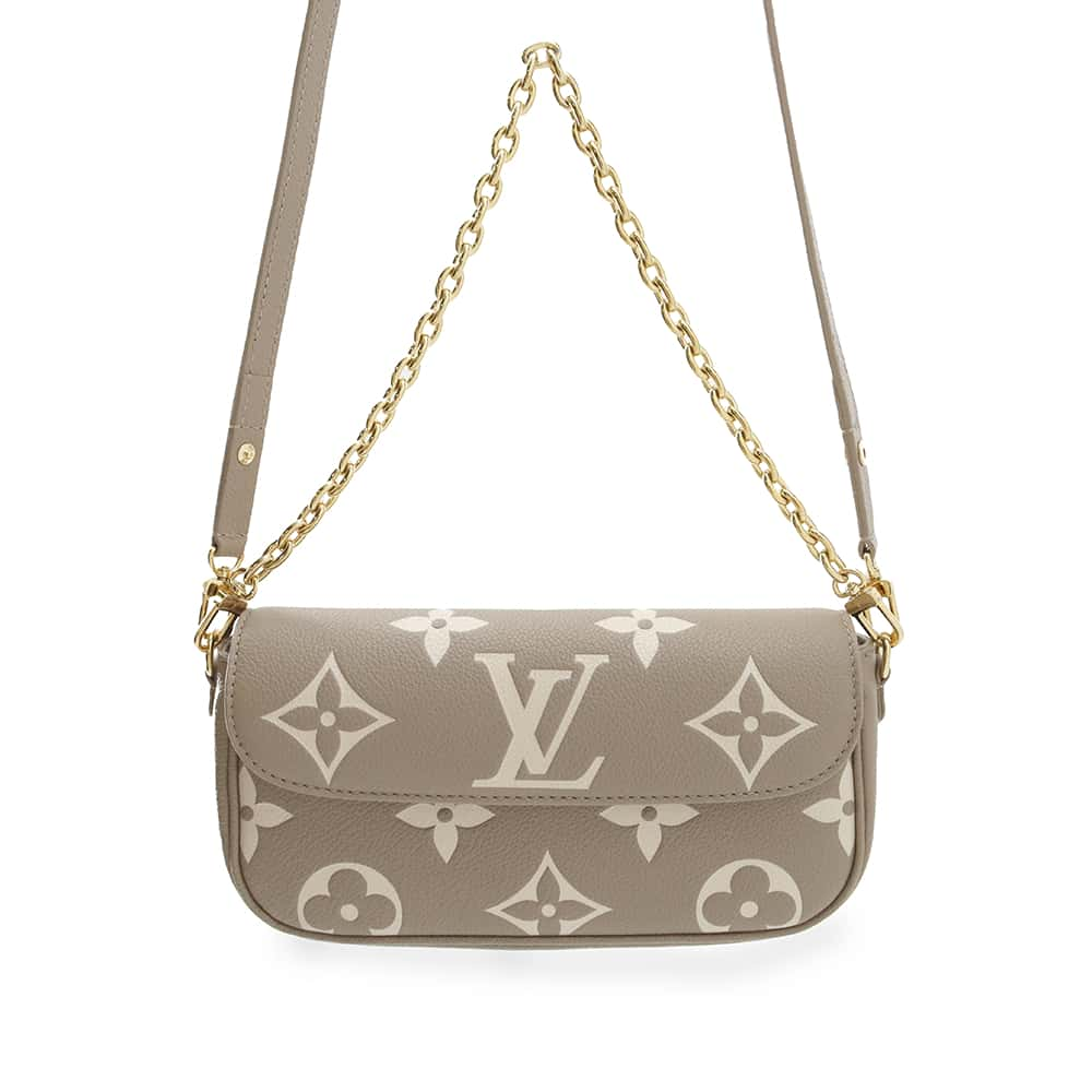 LOUIS VUITTON Wallet on Chain Ivy Tourterelle/Claim M82211 Monogram  Empreinte Leather