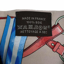 Load image into Gallery viewer, HERMES Twilly Jumping JUMPING BeigeRose/view Rose/Blue Silk100%