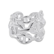 将图像加载到图库查看器中,HERMES Chaine d'Ancre Anchene Ring Size GM/53アンシェネリングGM SV925
