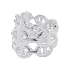 将图像加载到图库查看器中,HERMES Chaine d'Ancre Anchene Ring Size GM/53アンシェネリングGM SV925