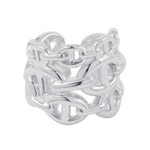 将图像加载到图库查看器中,HERMES Chaine d'Ancre Anchene Ring Size GM/51 SV925