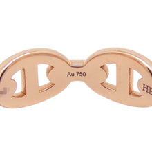 Load image into Gallery viewer, HERMES Chaine d'Ancre Anchene Ring Size PM/#51 18K Pink Gold