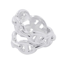 将图像加载到图库查看器中,HERMES Chaine d'Ancre Double Row Ring Size 48 SV925