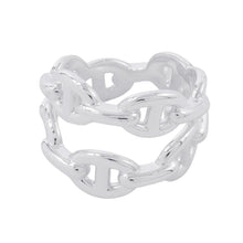 Load image into Gallery viewer, HERMES Chaine d'Ancre Double Row Ring Size 53 SV925