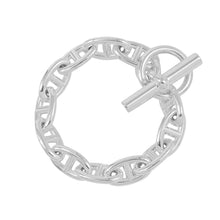 将图像加载到图库查看器中,HERMES ★Chaine d'Ancre Bracelet 12 links Size GM SV925