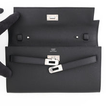 将图像加载到图库查看器中,HERMES Kelly wallet long to go Black Epsom