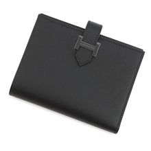 Load image into Gallery viewer, HERMES Bean compact Black Veau Madame