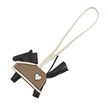 将图像加载到图库查看器中,HERMES Robeo Cool Bag Charm Black/Etoupe Lambskin Size PM