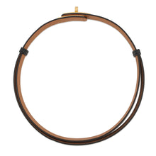 将图像加载到图库查看器中,HERMES Kelly Belt Black/Gold Epsom Swift Leather