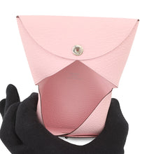 将图像加载到图库查看器中,HERMES Calvi Rose Sakura Chevre Myzore Goatskin