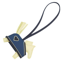 Load image into Gallery viewer, HERMES Rodeo Loveo Cool Jaune Milton/Blue Nuit/Blue Tie Lambskin Size PM