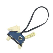 Load image into Gallery viewer, HERMES Rodeo Loveo Cool Jaune Milton/Blue Tie/Blue Nuit Lambskin Swift Leather Size PM
