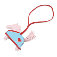 Load image into Gallery viewer, HERMES Rodeo Loveo Cool Rose Darling/Rouge Ladue/Celeste Lambskin Swift Leather Size PM