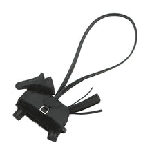 将图像加载到图库查看器中,HERMES Rodeo Loveo Plush Black Lambskin Mouton Size PM