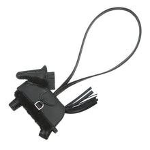 将图像加载到图库查看器中,HERMES Rodeo Loveo Plush Black Lambskin Mouton Size PM