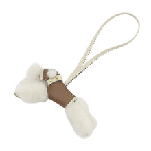 将图像加载到图库查看器中,HERMES Buddy Bag Charm Epic Etoupe/Craie Lambskin Mouton Size PM