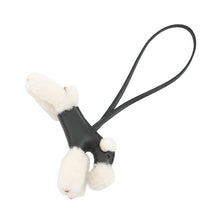 Load image into Gallery viewer, HERMES Buddy Bag Charm Black Lambskin Mouton