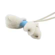 将图像加载到图库查看器中,HERMES Buddy Bag Charm Celeste/Craie Lambskin Mouton