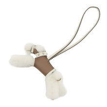 Load image into Gallery viewer, HERMES Buddy Bag Charm Collar Etoupe/Craie Lambskin Mouton