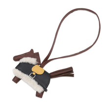 Load image into Gallery viewer, HERMES Rodeo Robeo Plush Terre /Capucines /Black Lambskin Mouton Size PM
