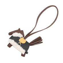 Load image into Gallery viewer, HERMES Robeo Plush Terre/Paille/Black Lambskin Mouton Size PM