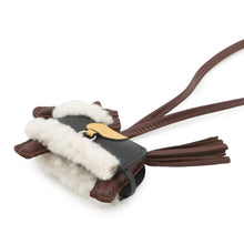 Load image into Gallery viewer, HERMES Robeo Plush Terre/Paille/Black Lambskin Mouton Size PM