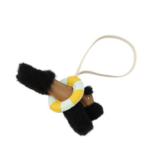 将图像加载到图库查看器中,HERMES Badi à la Mer Black/Dune/Craie Lambskin Mouton