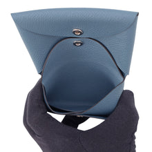 Load image into Gallery viewer, HERMES Calvi Duo Blue Tempete Epsom