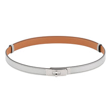 Load image into Gallery viewer, HERMES Kelly Belt Size 18 Argent Chevre Myzore Goatskin Swift Leather