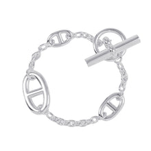 将图像加载到图库查看器中,HERMES Chaine d'Ancre Farandole Bracelet Size SH SV925