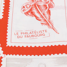 将图像加载到图库查看器中,HERMES Carre Fauve stamp enthusiast Size 90 Vermillon/Crème/Lidvan Silk100%