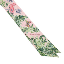 将图像加载到图库查看器中,HERMES Twilly EQUATEUR Directly below the equator Rosenacle / Green / Gray Silk100%