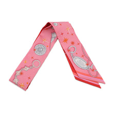 Load image into Gallery viewer, HERMES Twilly C'est la Fête Rose Bonbon / Orange / Red Silk100%