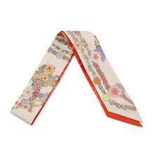 Load image into Gallery viewer, HERMES Twilly Brides de Gala Vanilla/Orange/Khaki Silk100%