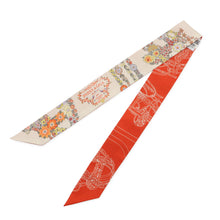 Load image into Gallery viewer, HERMES Twilly Brides de Gala Vanilla/Orange/Khaki Silk100%