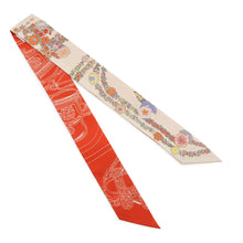 Load image into Gallery viewer, HERMES Twilly Brides de Gala Vanilla/Orange/Khaki Silk100%