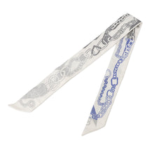 Load image into Gallery viewer, HERMES Twilly Boucle BOUCLES ET MAILLONS White / Anthracite / Encre Silk100%