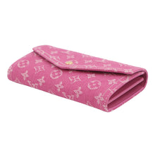 将图像加载到图库查看器中,LOUIS VUITTON Portefeuille Sarah FuchsiaDenimM28280 MonogramDenim