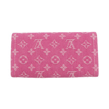 将图像加载到图库查看器中,LOUIS VUITTON Portefeuille Sarah FuchsiaDenimM28280 MonogramDenim