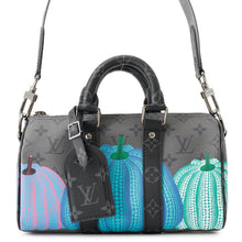 将图像加载到图库查看器中,LOUIS VUITTON LVxYK KeepallBandouliere GrayM46437 MonogramEclipse Size 25