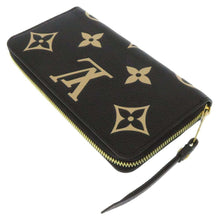 将图像加载到图库查看器中,LOUIS VUITTON Zippy wallet Noir/BeigeM80481 Bicolor Monogram Empreinte Leather