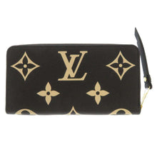 将图像加载到图库查看器中,LOUIS VUITTON Zippy wallet Noir/BeigeM80481 Bicolor Monogram Empreinte Leather